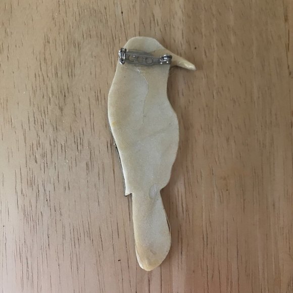 Bird Pin Brooch Handmade vintage bird watcherNew - Picture 7 of 7